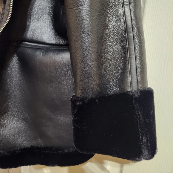 Rebecca Minkoff Vegan Shearling Car Coat Small - Picture 9 of 16